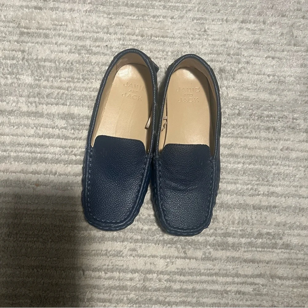 Janie and Jack Dark Blue  boys loafers size 2